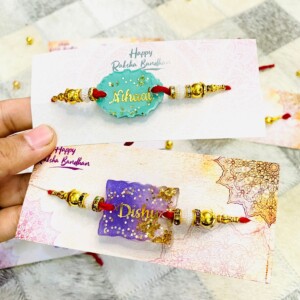 Resin Acrylic Rakhi With Names